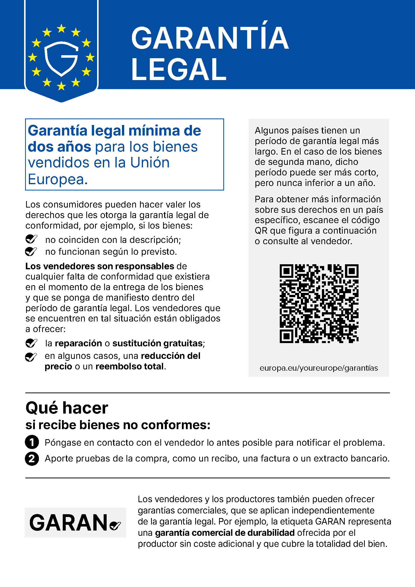 EU legal guarantee